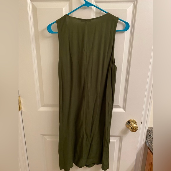 Madewell Heather Button Front Dress Green Medium - Picture 14 of 14